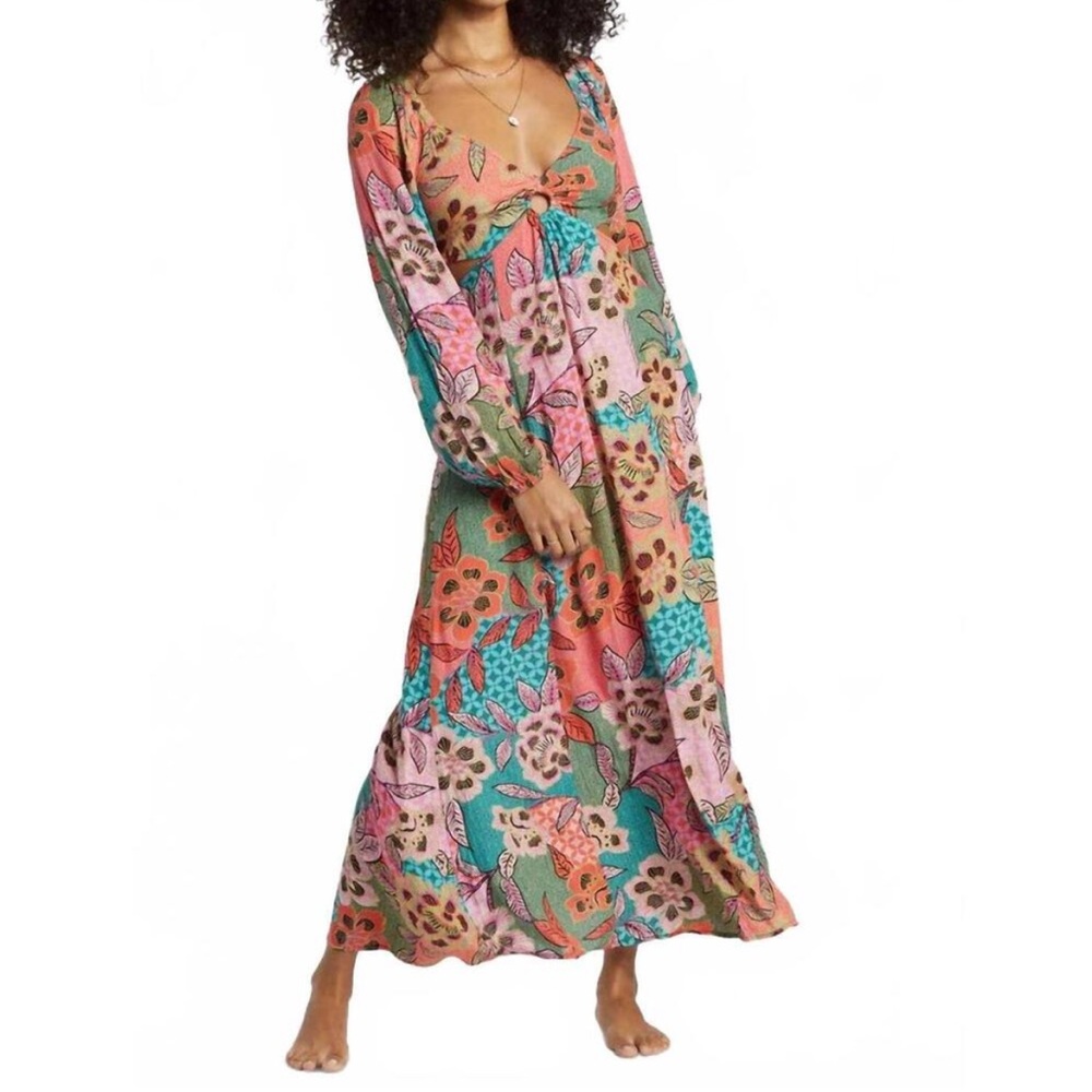Billabong last call cutout maxi dress size medium